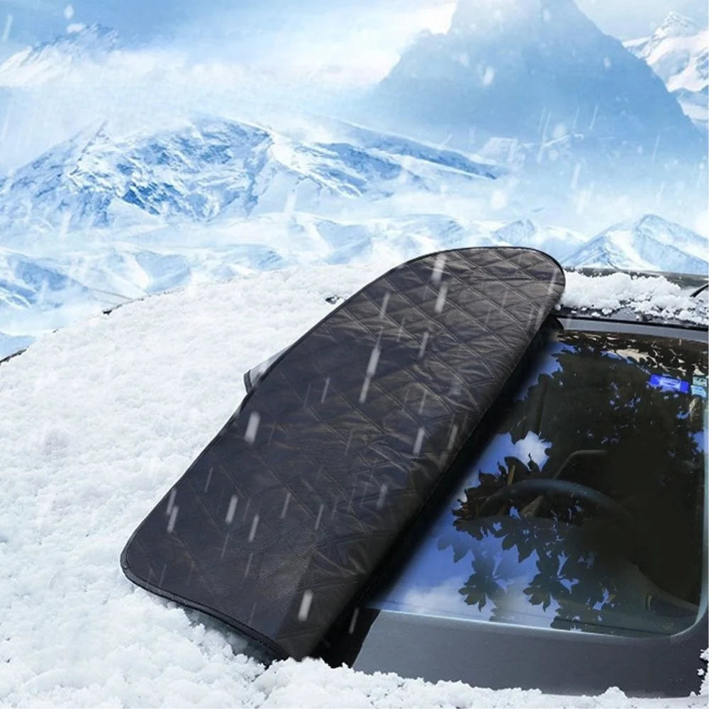 Windshield Cover Magnetic Weather-Resistant With Mirror Coverage