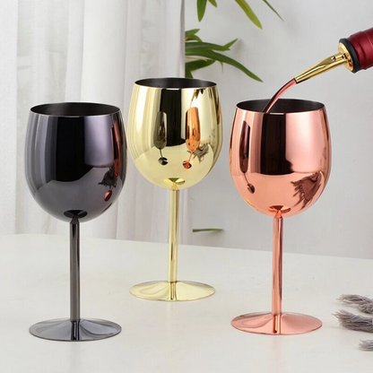 Wine Glass Stainless Steel Unbreakable Dishwasher-Safe
