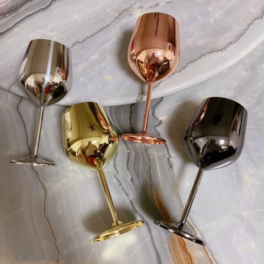 Wine Glass Stainless Steel Unbreakable Dishwasher-Safe