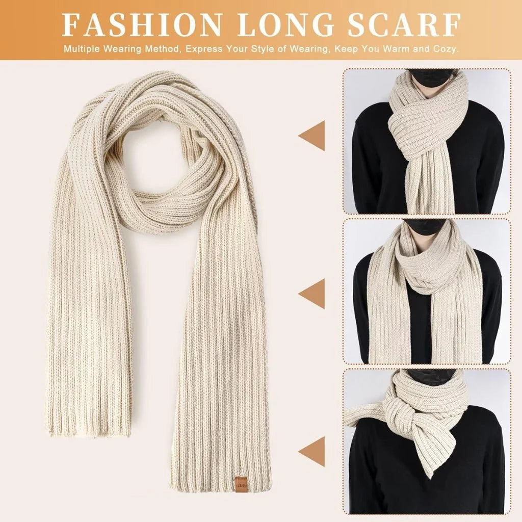 Winter Accessories Set Soft Knit Touchscreen Gloves 3-Piece