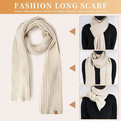 Winter Accessories Set Soft Knit Touchscreen Gloves 3-Piece