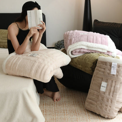 Winter Blanket Three-Dimensional Jacquard Plush Microfiber Machine Washable