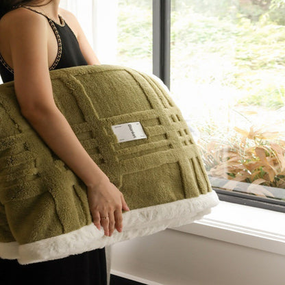 Winter Blanket Three-Dimensional Jacquard Plush Microfiber Machine Washable