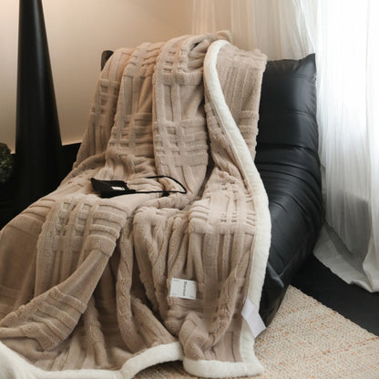 Winter Blanket Three-Dimensional Jacquard Plush Microfiber Machine Washable