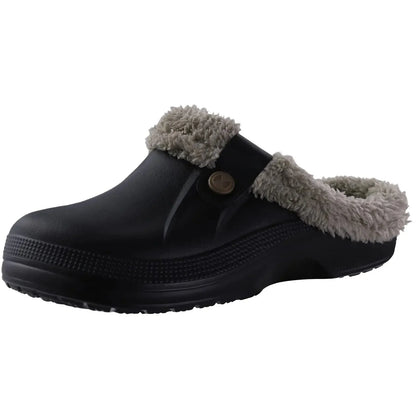 Winter Clogs Waterproof Plush Lined Non-Slip Sole
