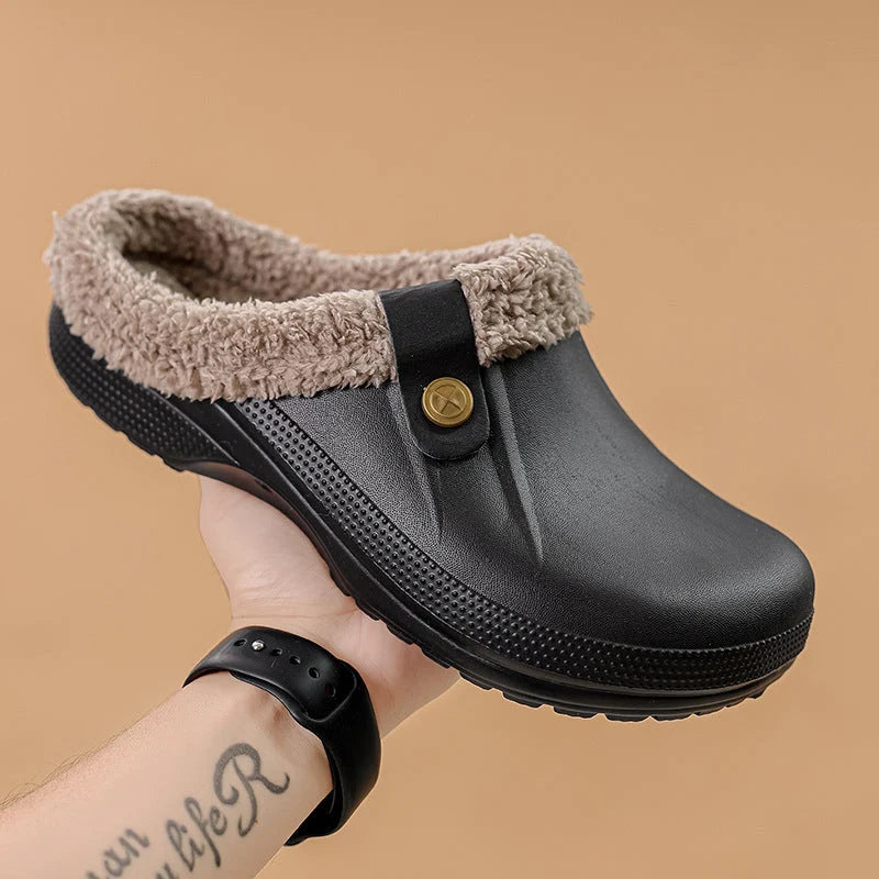 Winter Clogs Waterproof Plush Lined Non-Slip Sole