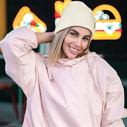 Winter Hat Wool Outer Silk Lining Hair-Friendly Comfort