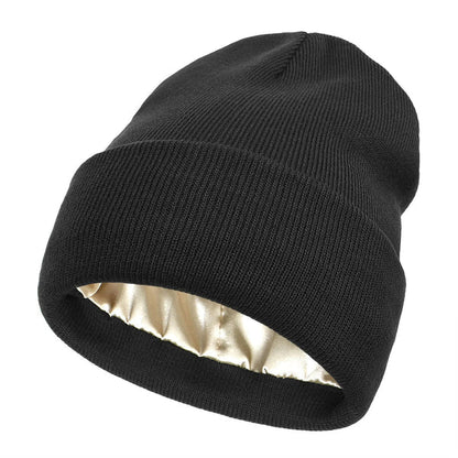 Winter Hat Wool Outer Silk Lining Hair-Friendly Comfort
