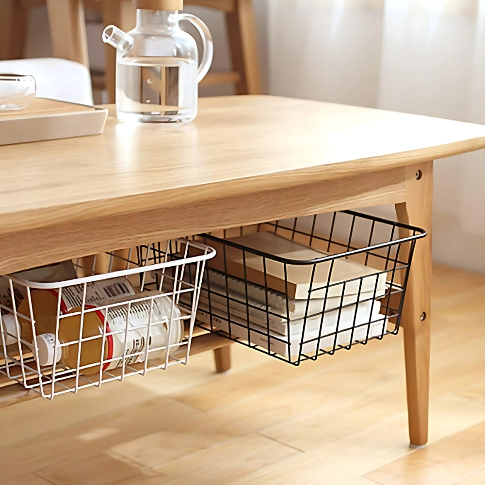 Wire Storage Basket Iron Waterproof Compact