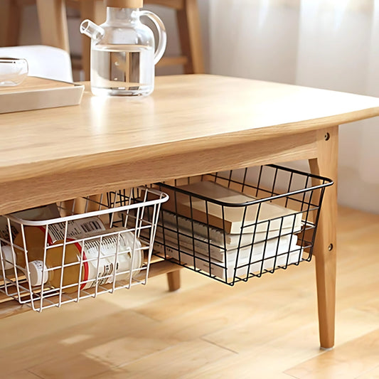 Wire Storage Basket Iron Waterproof Compact