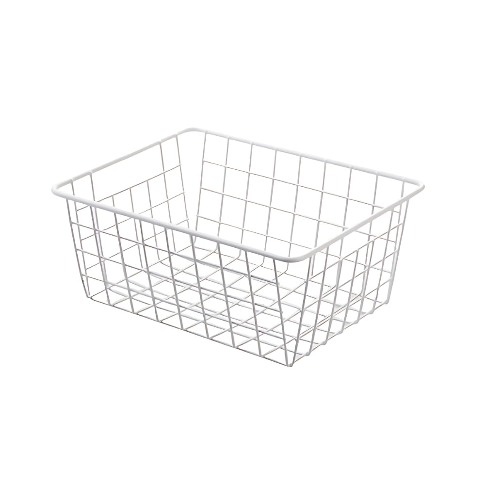 Wire Storage Basket Iron Waterproof Compact
