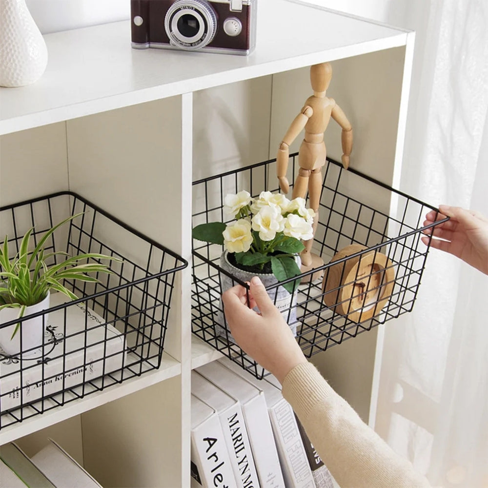 Wire Storage Basket Iron Waterproof Compact