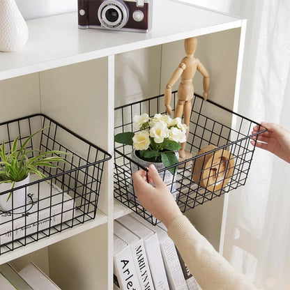 Wire Storage Basket Iron Waterproof Compact