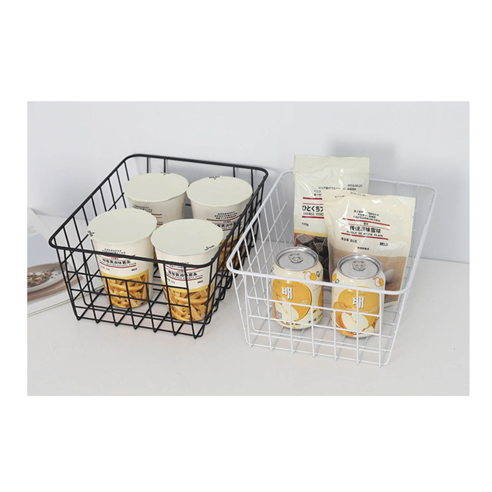 Wire Storage Basket Iron Waterproof Compact
