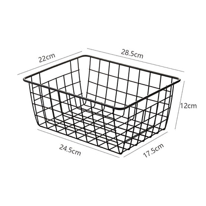 Wire Storage Basket Iron Waterproof Compact