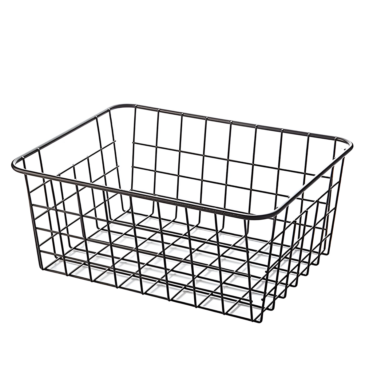 Wire Storage Basket Iron Waterproof Cutout Handles