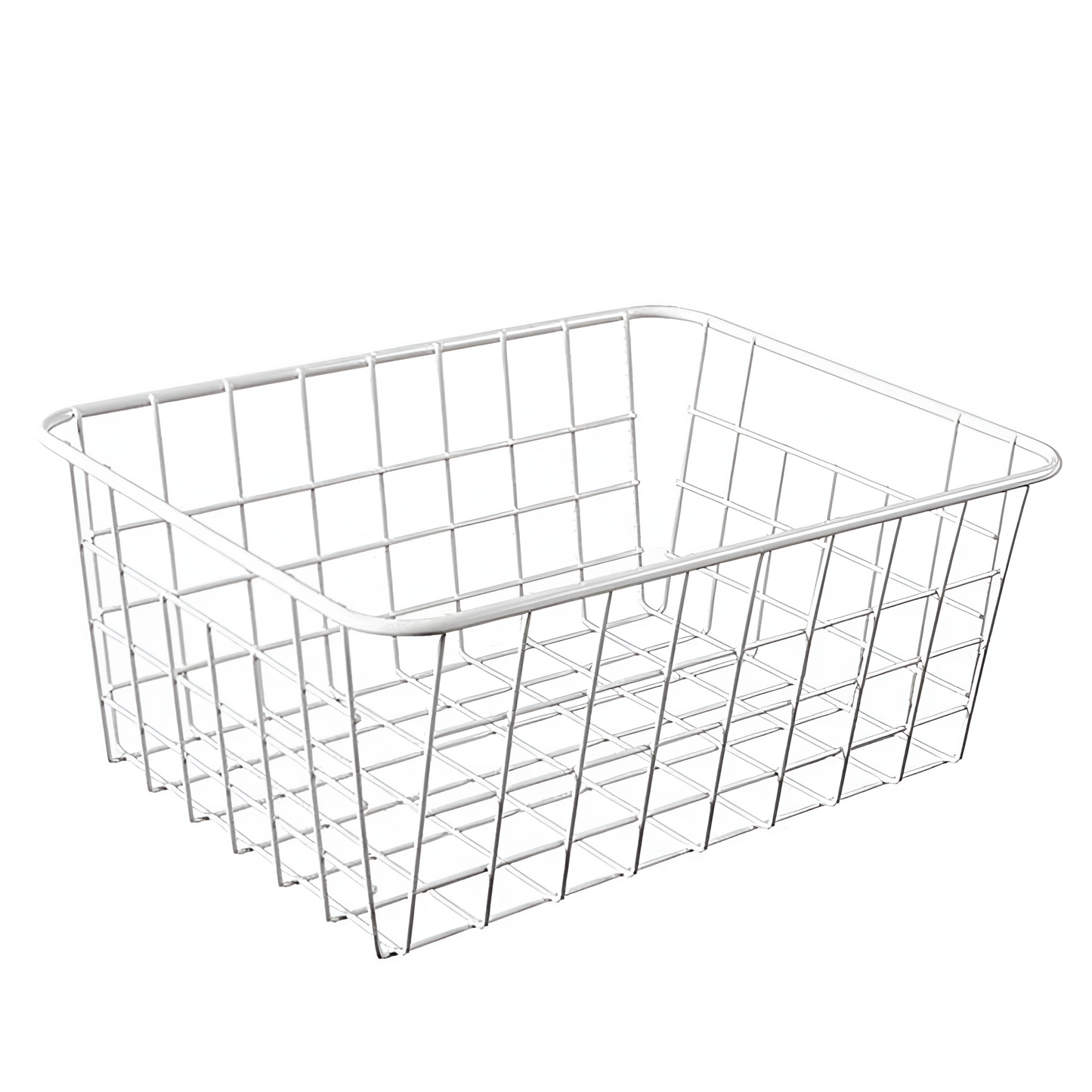 Wire Storage Basket Iron Waterproof Cutout Handles