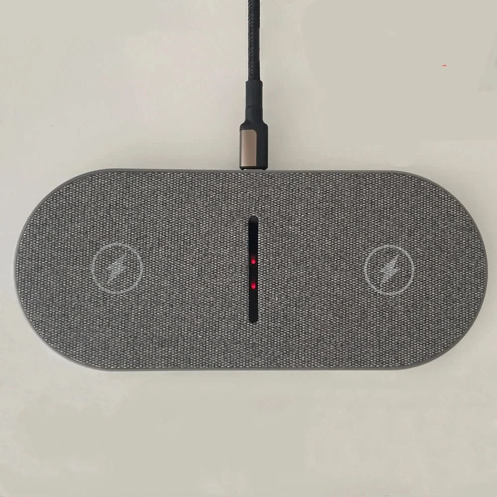Wireless Charging Station Dual-Device Qi-Compatible Up to 40W