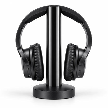 Wireless TV Headphones UHF 160 Ft Range 20-Hour Battery