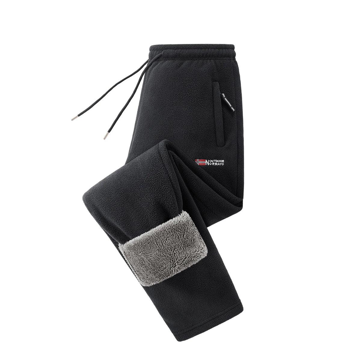 Women's Fleece Joggers Teddy-Lined Zipper Pockets
