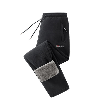 Women's Fleece Joggers Teddy-Lined Zipper Pockets