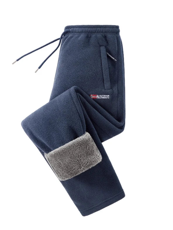 Women's Fleece Joggers Teddy-Lined Zipper Pockets