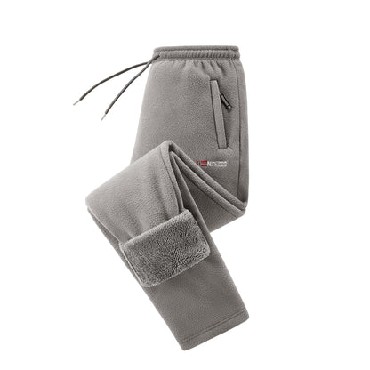 Women's Fleece Joggers Teddy-Lined Zipper Pockets