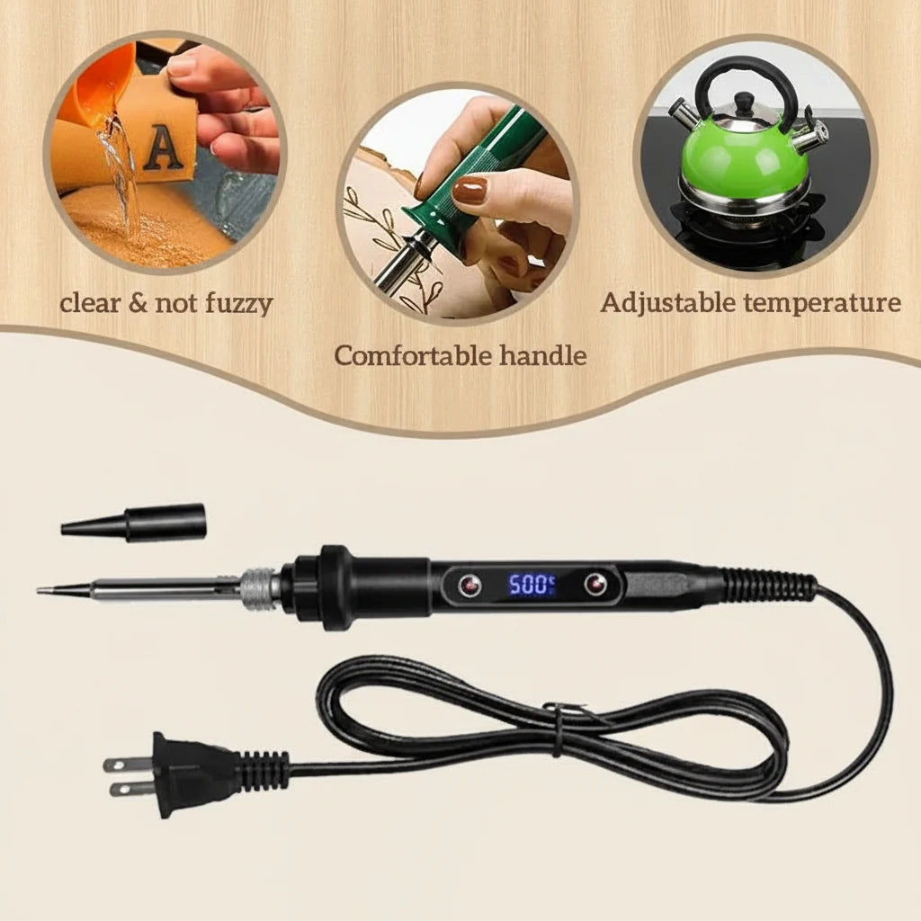 Wood Burning & Engraving Tool Adjustable Temperature 58-Piece Set