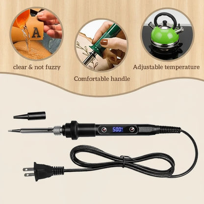 Wood Burning & Engraving Tool Adjustable Temperature 58-Piece Set