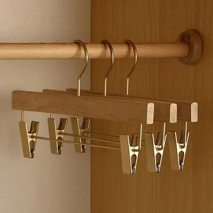 Wooden Clothes Hangers Wide Shape Garment-Supporting Four Styles