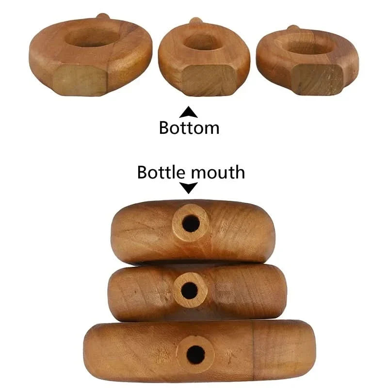 Wooden Vase Handcrafted Natural Wood Three Sizes