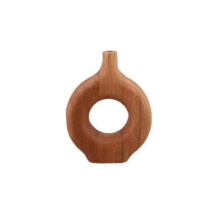 Wooden Vase Handcrafted Natural Wood Three Sizes