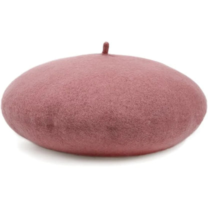 Wool Beret Soft Breathable One Size Stretch Fit