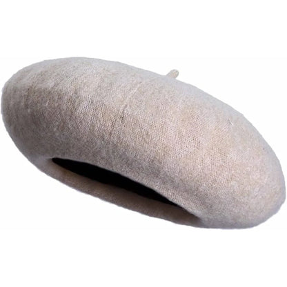 Wool Beret Soft Breathable One Size Stretch Fit