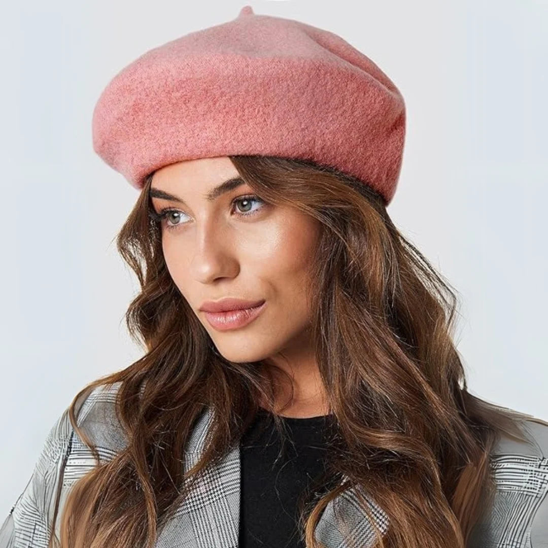 Wool Beret Soft Breathable One Size Stretch Fit
