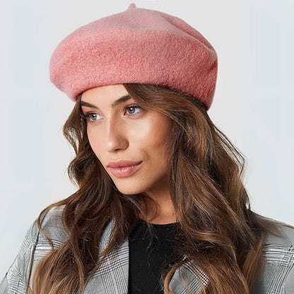 Wool Beret Soft Breathable One Size Stretch Fit