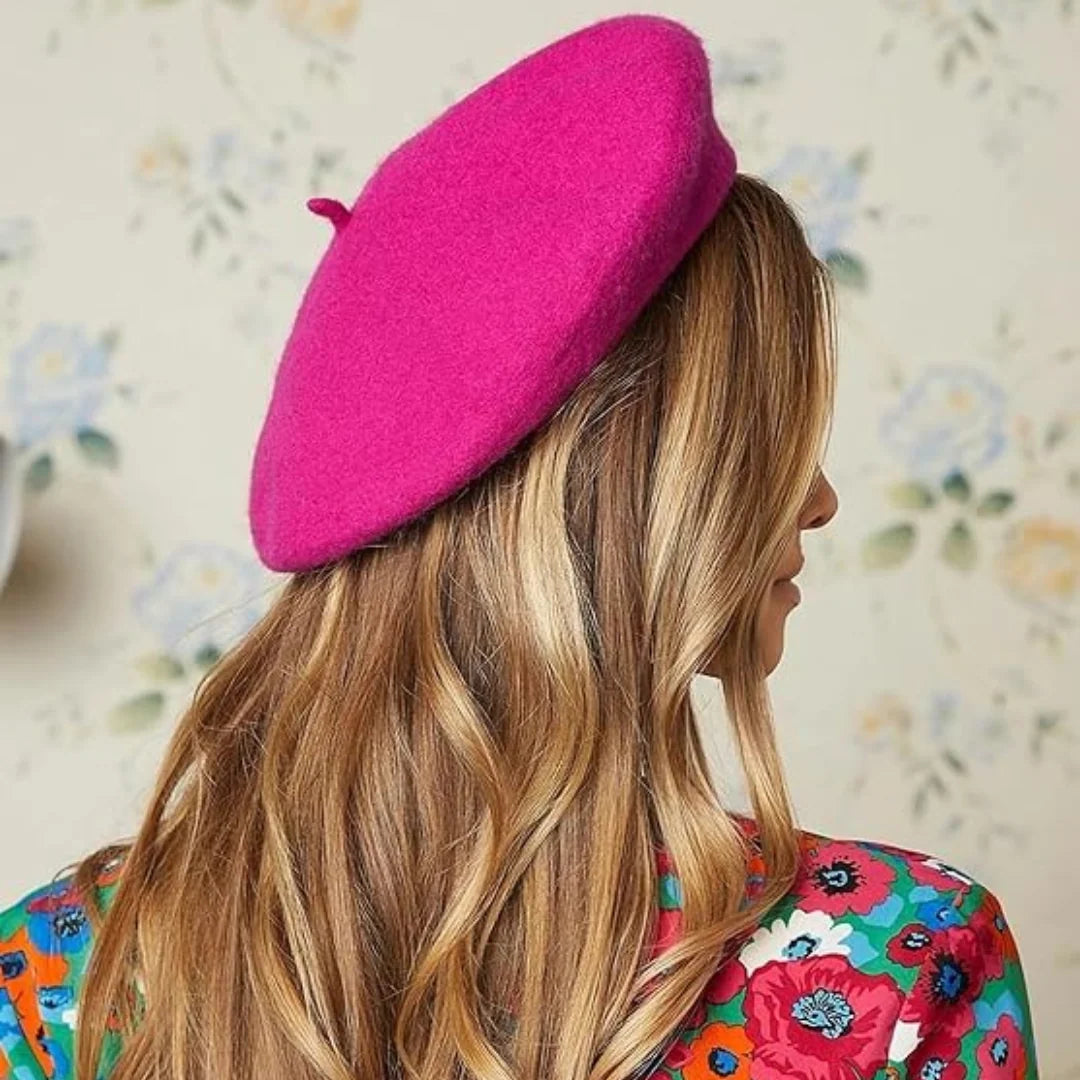 Wool Beret Soft Breathable One Size Stretch Fit