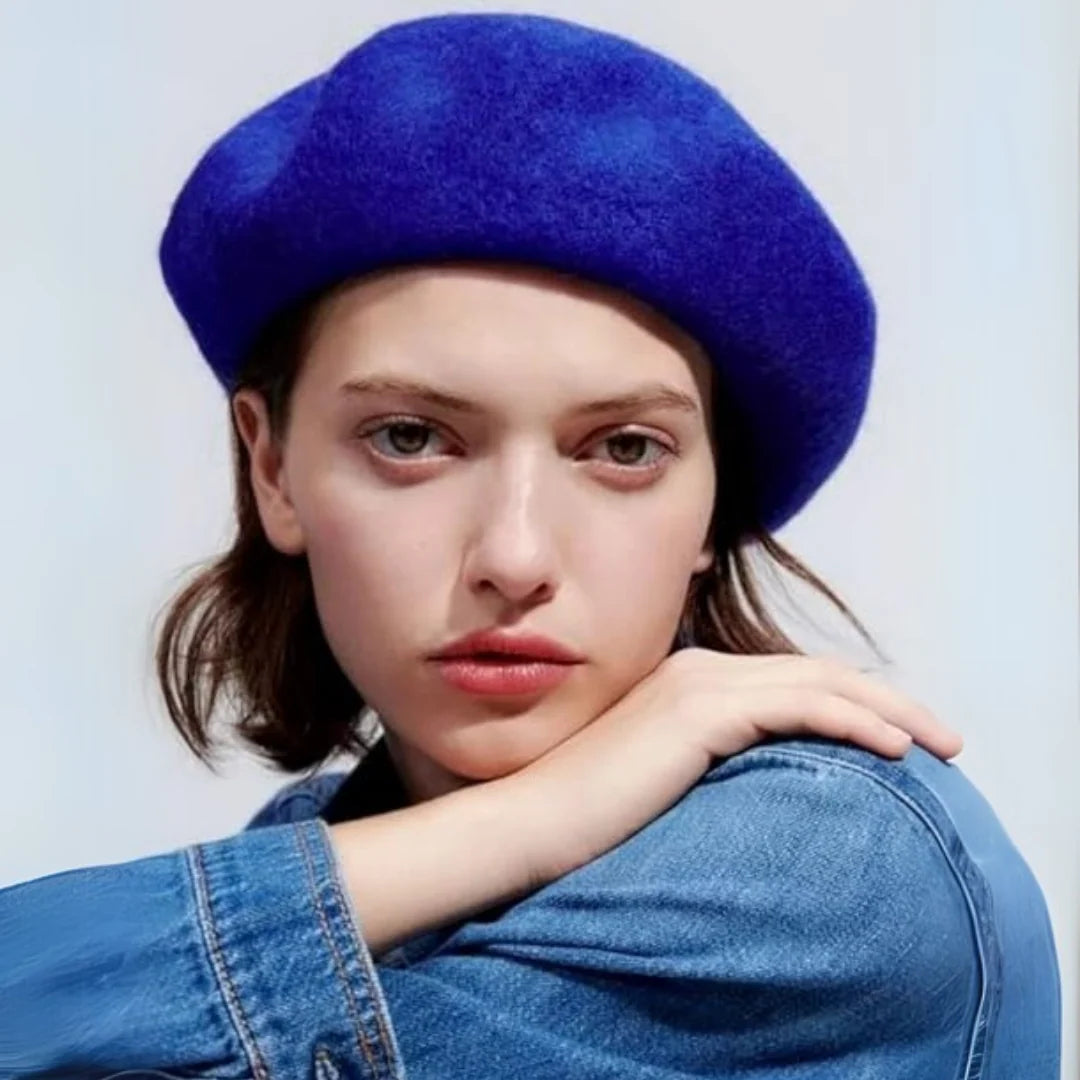 Wool Beret Soft Breathable One Size Stretch Fit