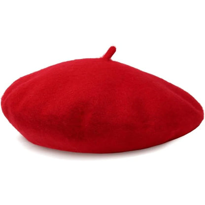 Wool Beret Soft Breathable One Size Stretch Fit