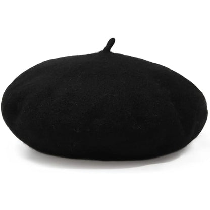 Wool Beret Soft Breathable One Size Stretch Fit