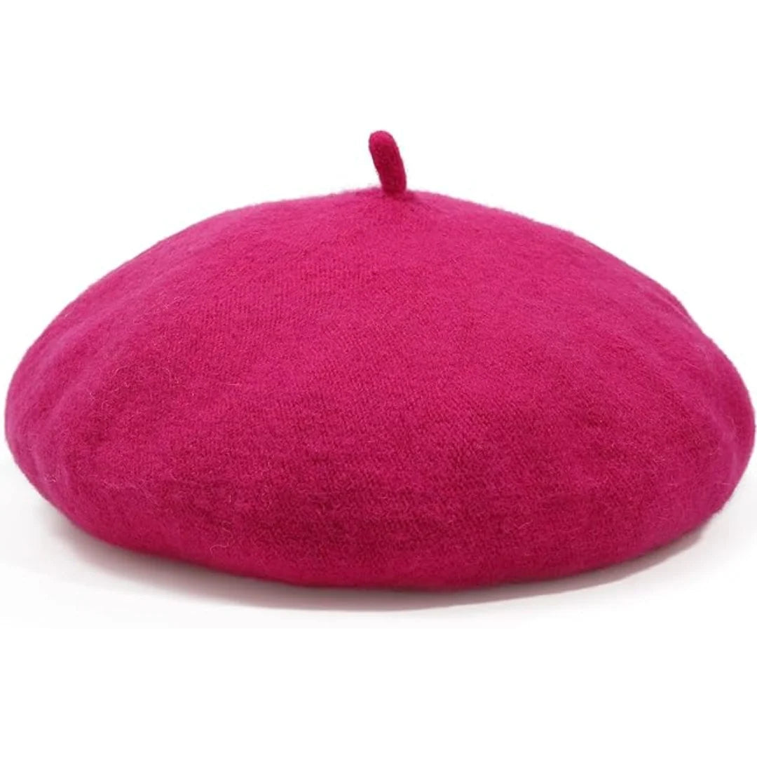 Wool Beret Soft Breathable One Size Stretch Fit