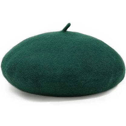 Wool Beret Soft Breathable One Size Stretch Fit