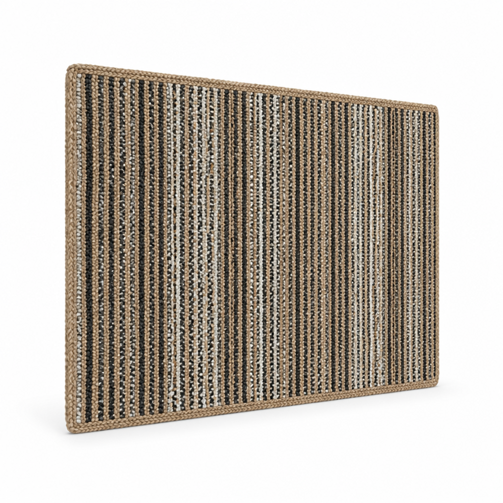 Woven Area Rug Reversible Braided Stripe Durable