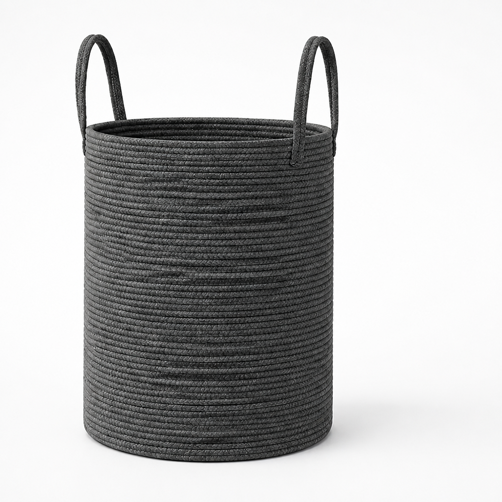 Woven Storage Basket Foldable With Carrying Handles 15.3 Gallon