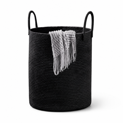 Woven Storage Basket Foldable With Carrying Handles 15.3 Gallon