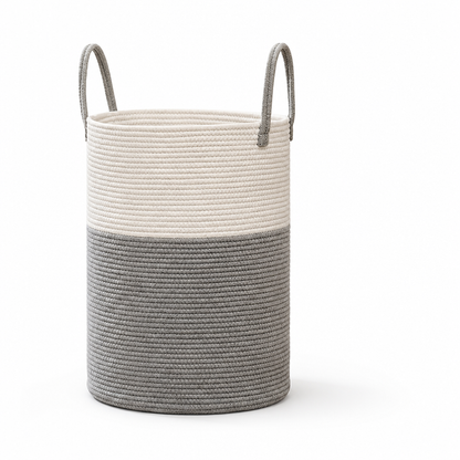 Woven Storage Basket Foldable With Carrying Handles 15.3 Gallon