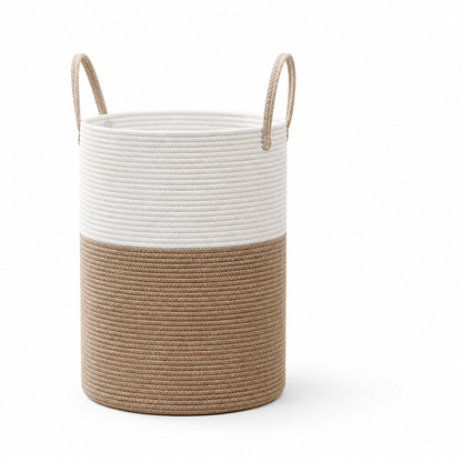 Woven Storage Basket Foldable With Carrying Handles 15.3 Gallon