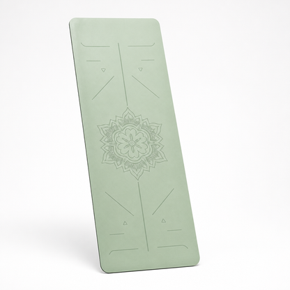 Yoga & Pilates Mat Etched Alignment TPE Foam Non-Slip