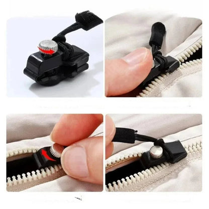 Zipper Repair Kit No-Sew 6-Piece Set Universal Fit
