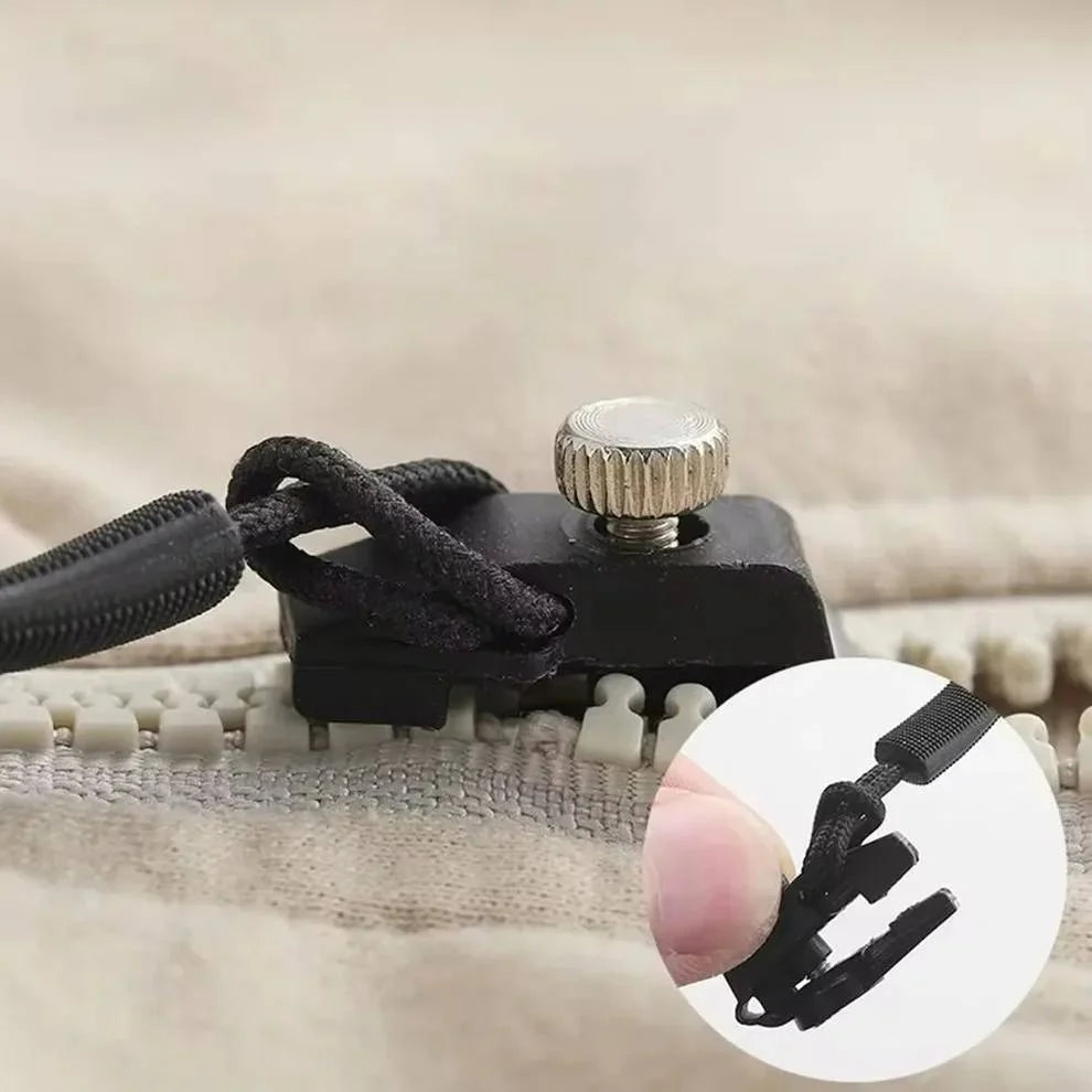 Zipper Repair Kit No-Sew 6-Piece Set Universal Fit